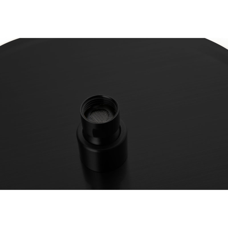 Douche de 10 po en acier inoxydable noir mat - Fixation murale avec robinet à main et valve d'équilibre bidirectionnelle pour robinet de salle de bain