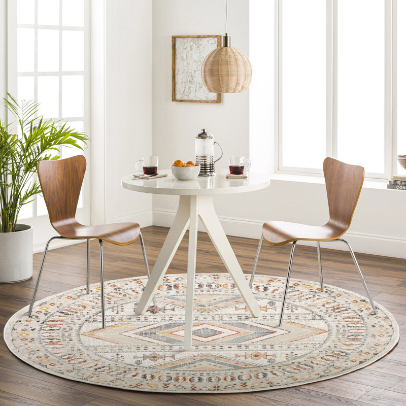 Eldon Pale Pink/Teal Rug, Round 160 cm