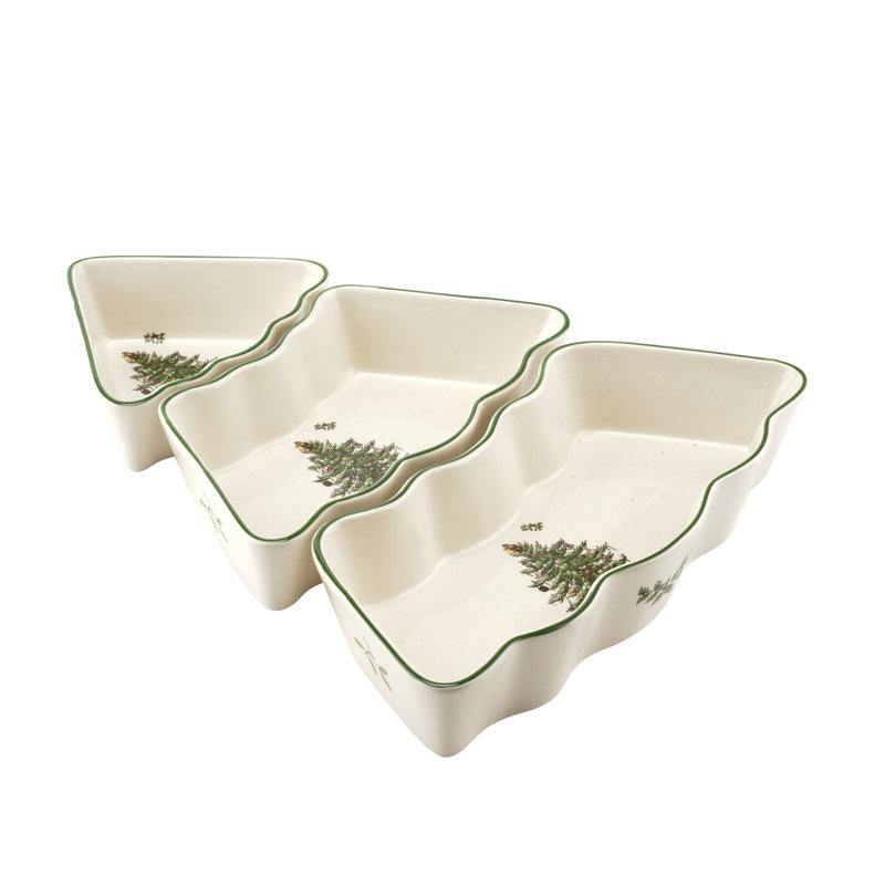 Spode Christmas Tree 3 Pc Dip Bowl Set