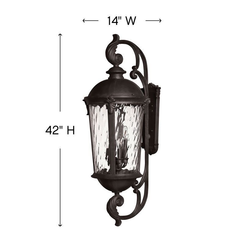 Windsor 6-Light Outdoor Wall Lantern, Black