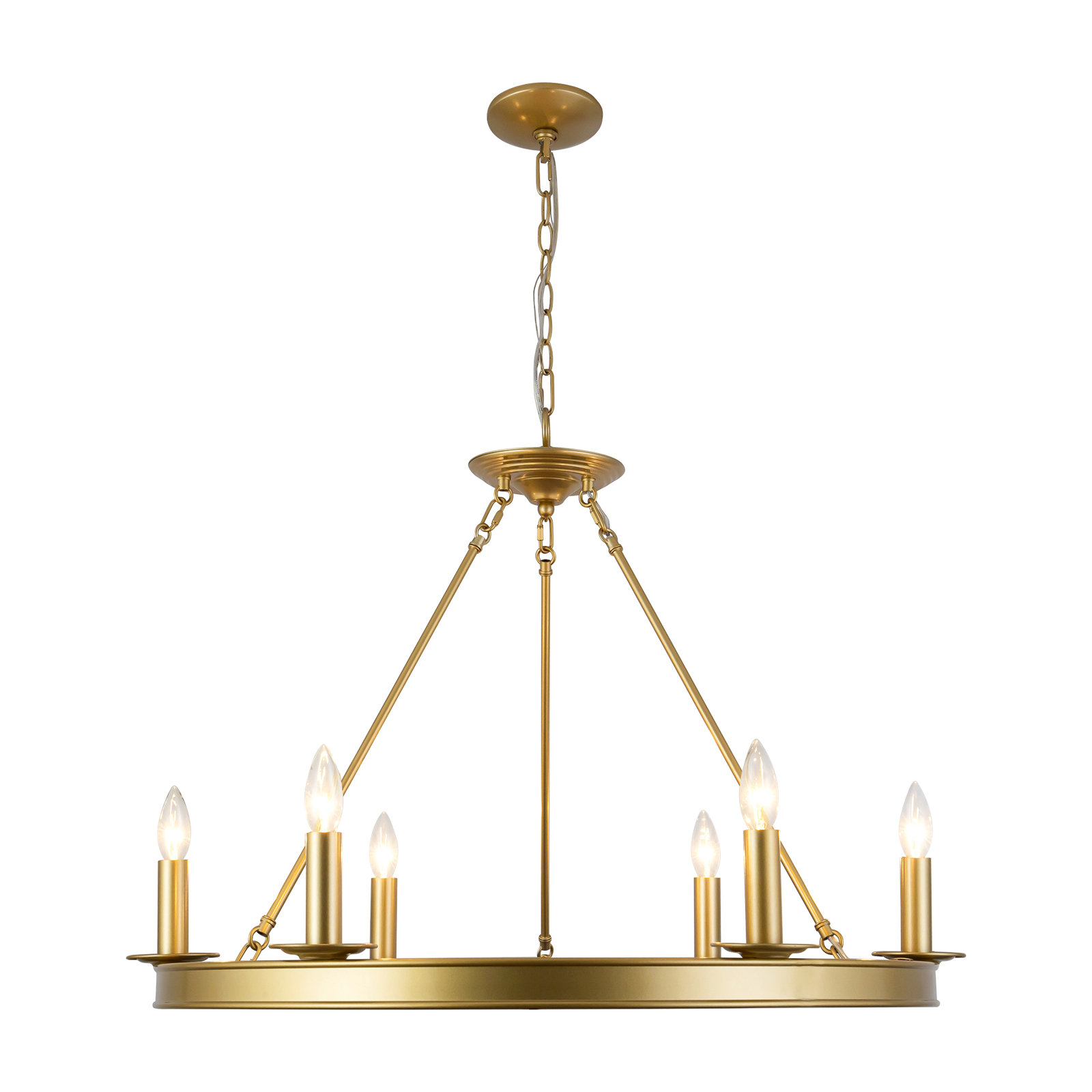 Lynda Gold Chandelier, 32-in