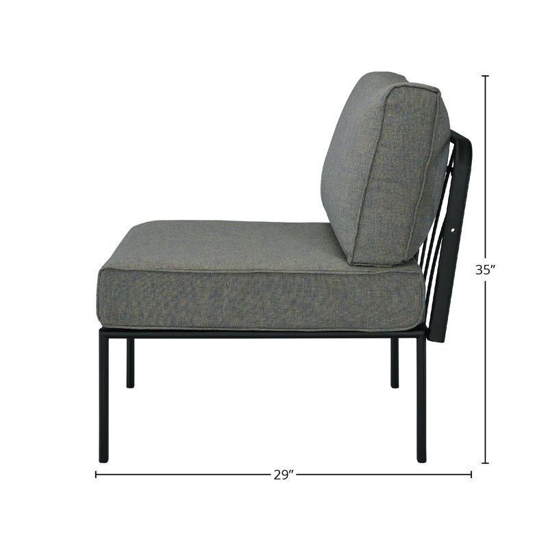 Chaise d'extérieur sans accoudoirs pour l'extérieur Rajni