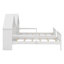Lit plateforme simple double, lit plateforme en bois avec tête de lit en forme de maison et table de chevet intégrée-1808625360