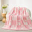 Couverture douce réversible en tricot à motif de nœuds rose pour lit de bébé, cadeau-126756312