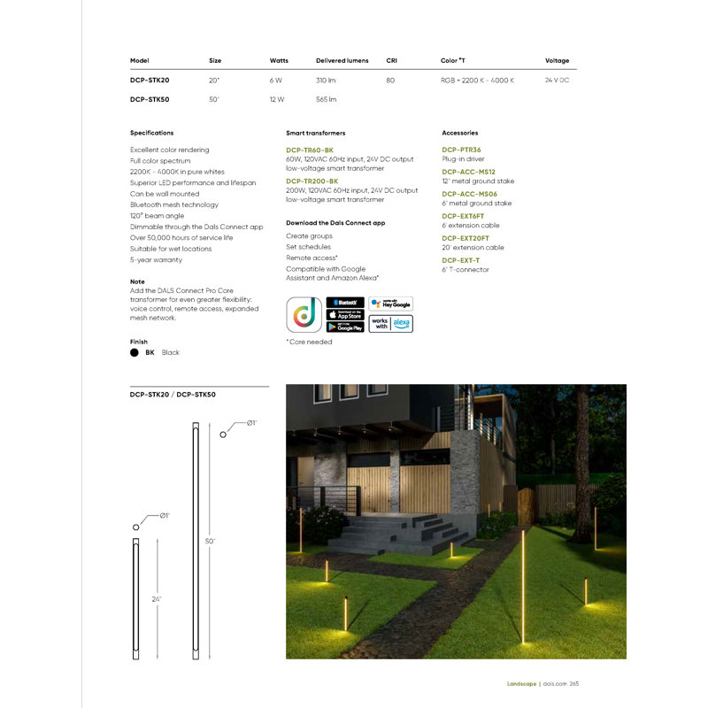Matte Black Integrated LED Metal Pathway Light