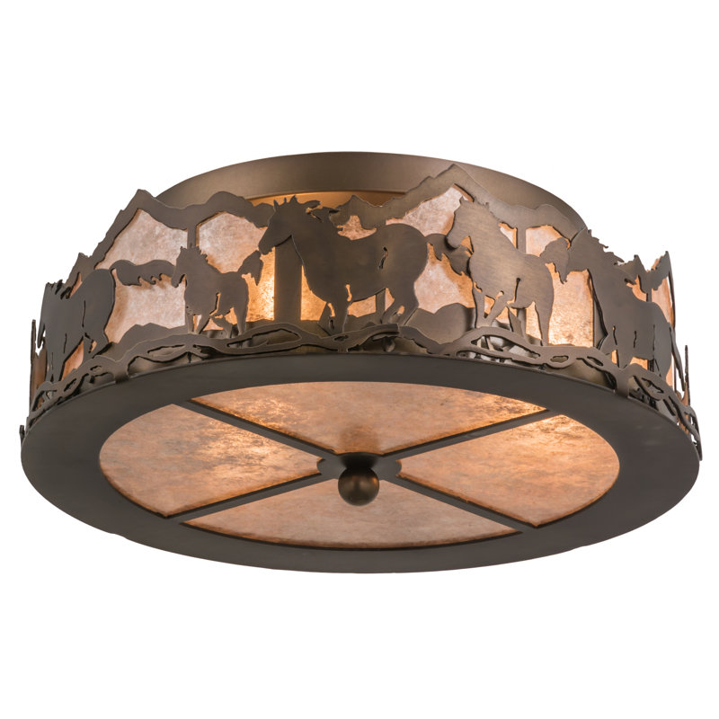 Rustic Lodge 3 - Light Flush Mount