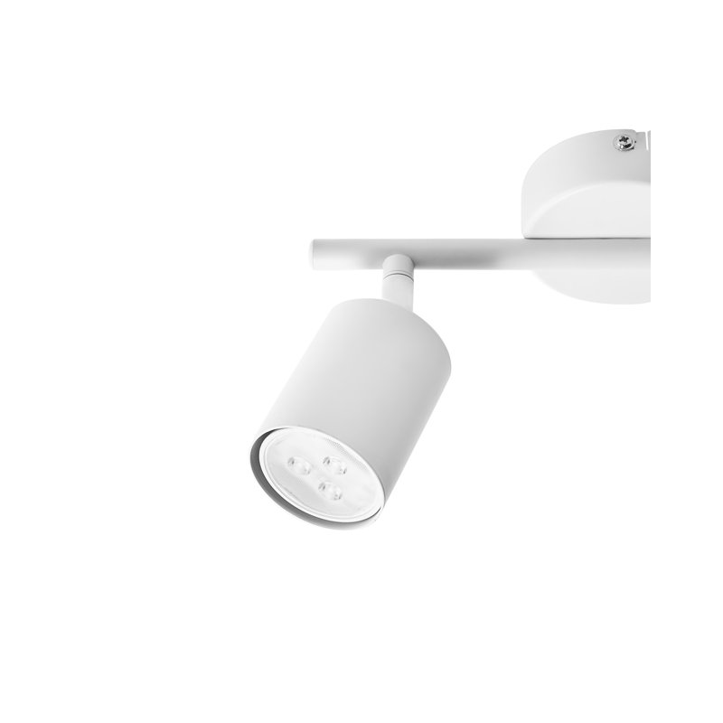 2 Light Spotlight NYANDO Metal Black, 16cm H x 26cm W x 8cm D, Satin