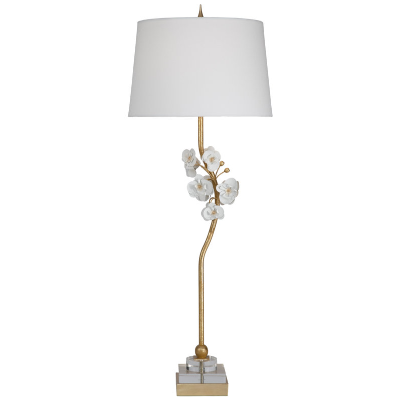 White Orchid Table Lamp, Right Facing