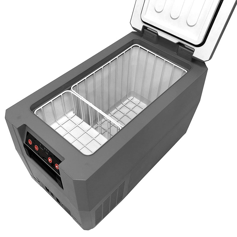 Gray 34 Quart Electric Portable Freezer Refrigerator