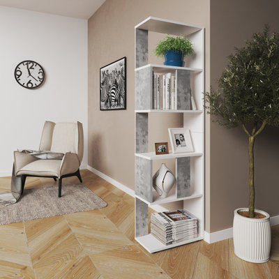 Vigue 162.6cm H Geometric Bookcase
