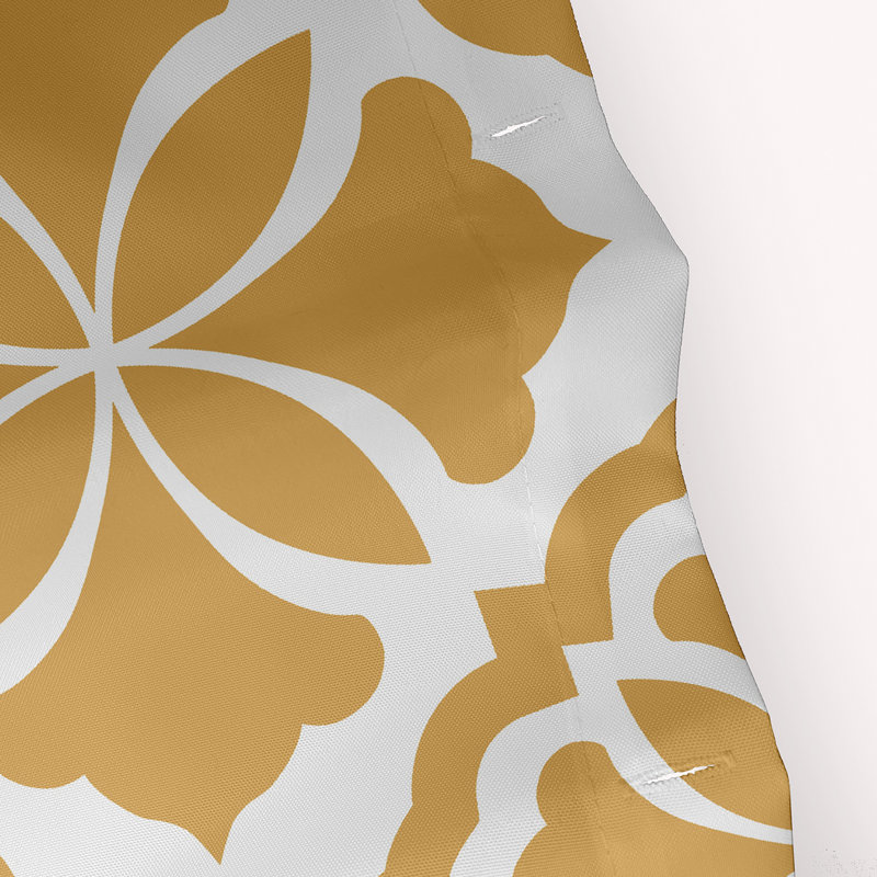 Rideau de douche simple floral Rosas, Jaune