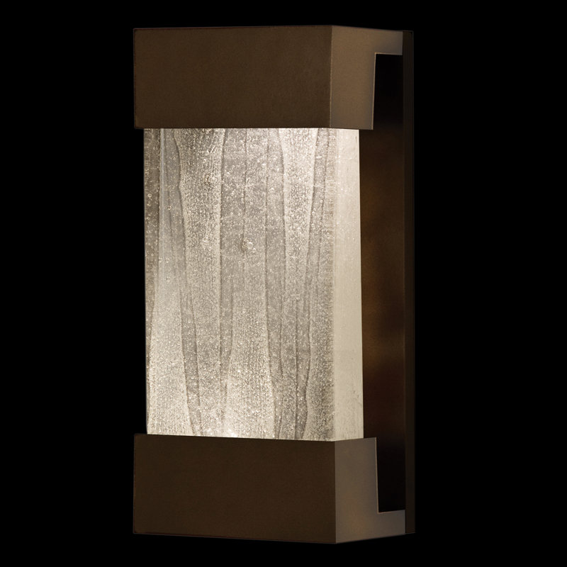 Crystal Bakehouse - Light Outdoor Wall Light, Bronze, 24" H x 7" W, Clear