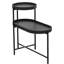 Structure en métal noir et table d'appoint de bureau en bois avec rangement - stable, 2, s'adapte aux canapés, polyvalente pour les intérieurs, assemblage facile, vis à fente, décoration de salon, configuration