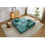 Canapé à compression, canapé-lit convertible au sol avec structure de forme fixe, canapé modulaire sans accoudoirs, sans assemblage requis, tissu chenille, pour le salon, vert foncé-1884631137-1884631139