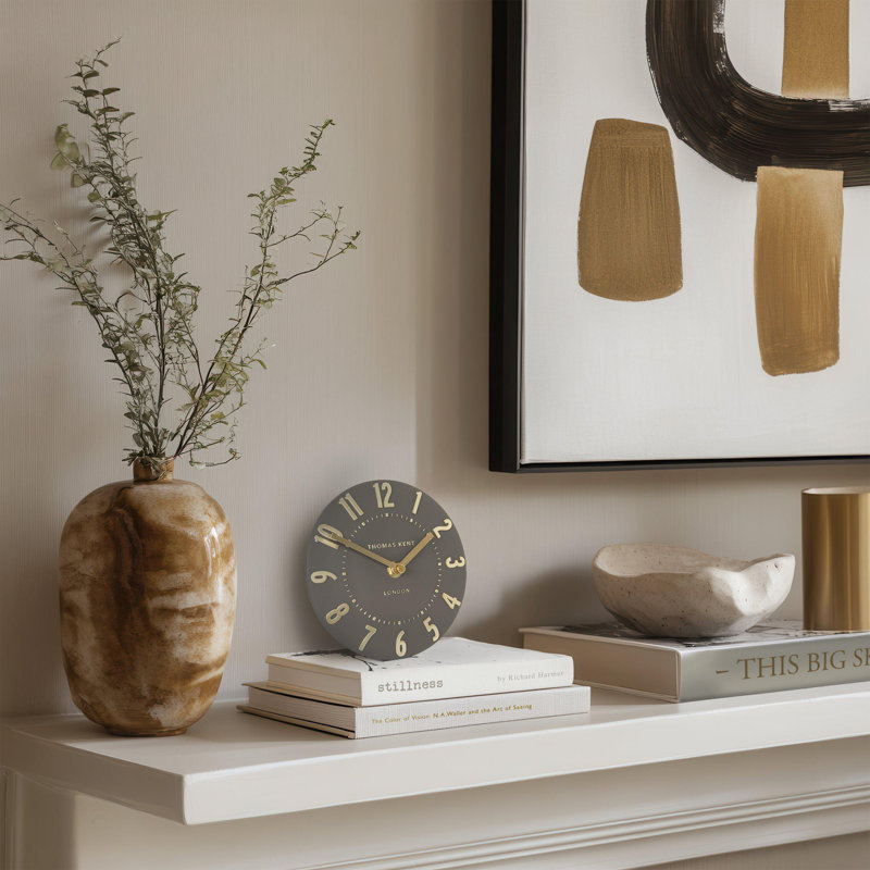 Mulberry Mantel Clock 6", Dark Brown