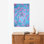 Windeknecht - Art mural contemporain abstrait bleu et rose