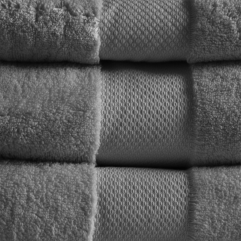 Cotton 6 Piece Bath Towel Set, Charcoal