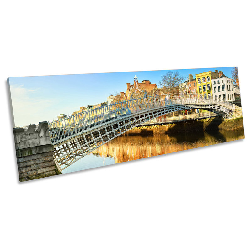 Z1822 Ha'penny Bridge Dublin - Wrapped Canvas Panoramic Print, 30.48cm H x 91.44cm W