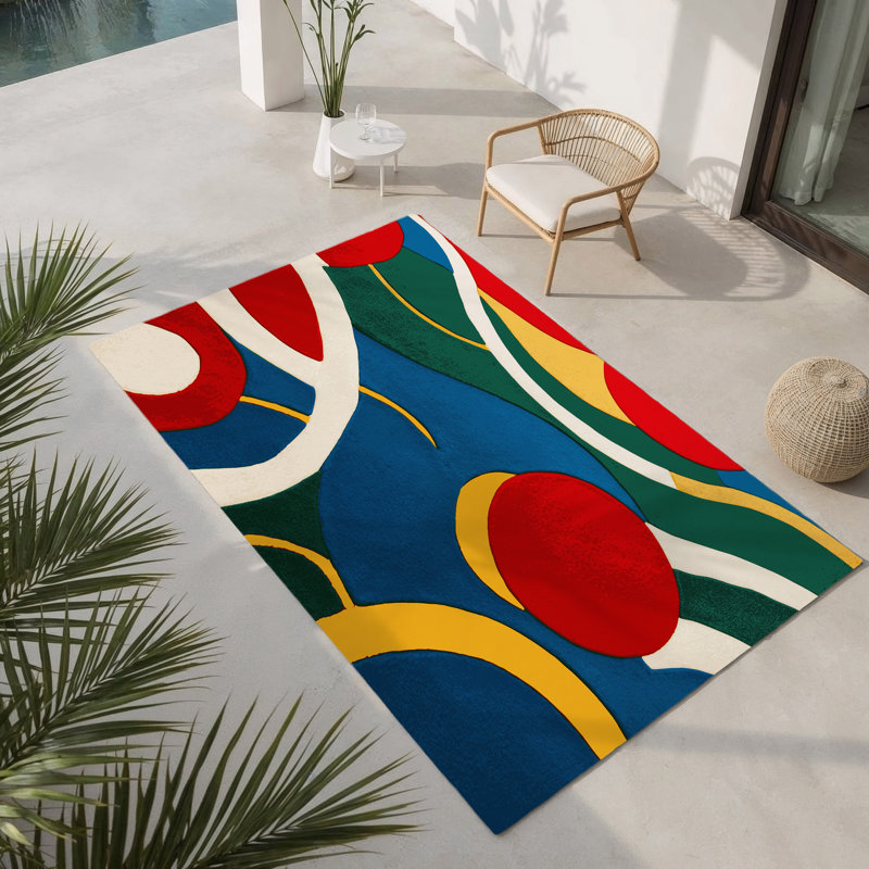 Tapis intérieur et extérieur Retro Horizon, Rectangle 4pi x 6 pi