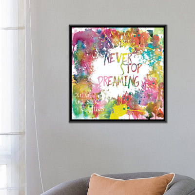 « never stop dreaming », peinture sur toile