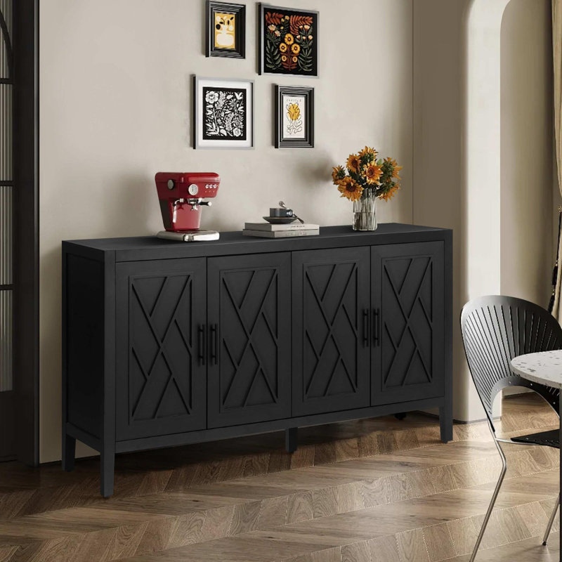 Armoire d'appoint Modern Farmhouse, Noir antique