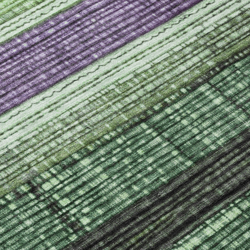 Tapis mauve lavable à la machine intérieur / extérieur Xhevrie, Rectangle 10 pi x 14 pi