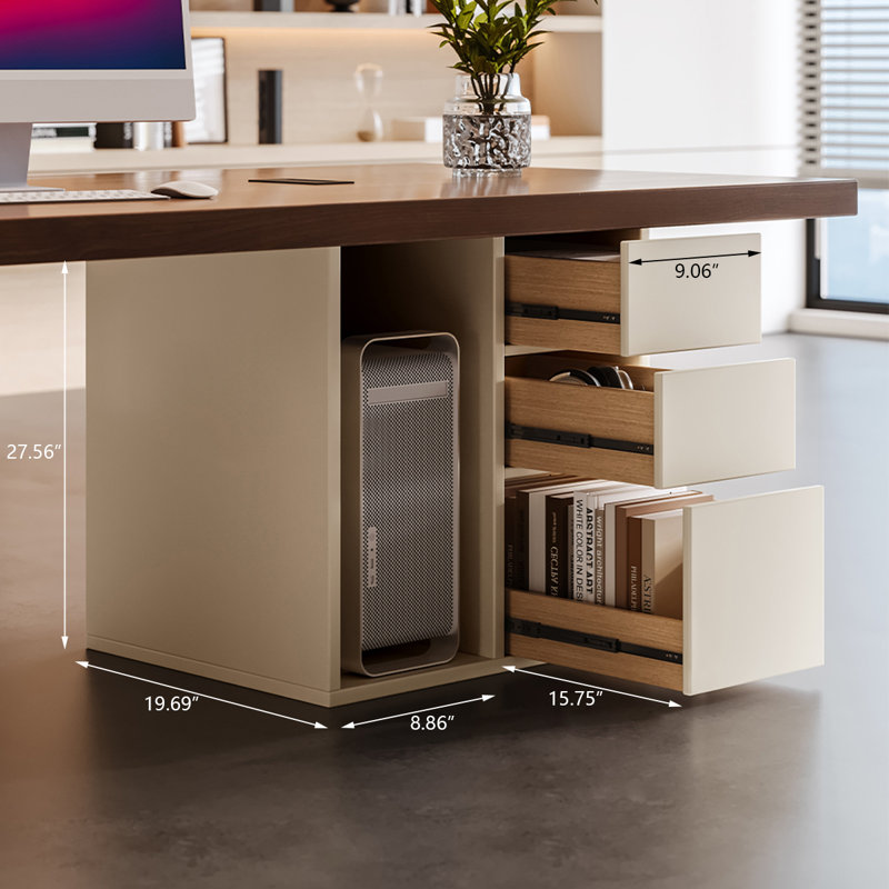 Bureau d'ordinateur 94,49 po Modern Modern, 29.53" H x 94.49" W x 31.50" D