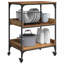 Kitchen Trolley Engineered Wood Dining Room Cart Serving Station Mobile