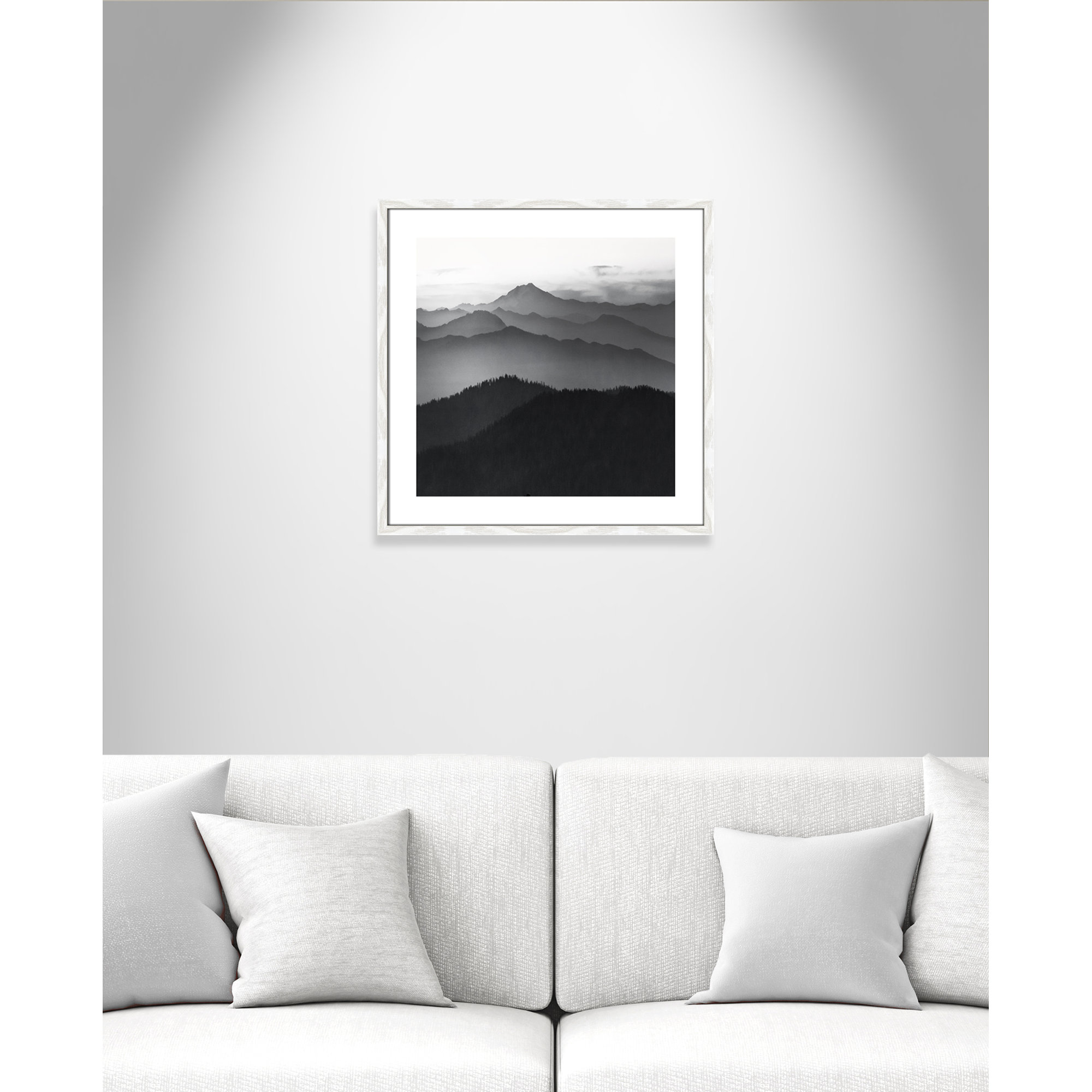 Cascades by Danita Delimont, White Framed, 23.5" H x 23.5" W x 0.75" D