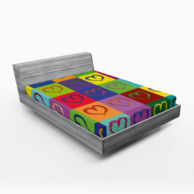Multicolore Ambesonne, California King Fitted Sheet