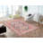 Machine Washable Southwestern Woven Area Rug in Red/Cream/Blue-475727828