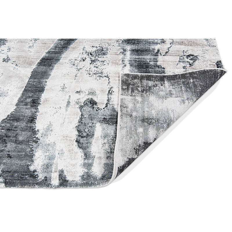 Hand Knotted Abstract Area Rug, Rectangle 10' x 14'