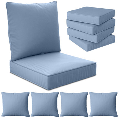 24" X 24" X 6" Outdoor Deep Seat Cushions Set - 4