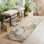 8' Runner Brown Abstract Washable Non Skid Indoor Outdoor Runner Rug