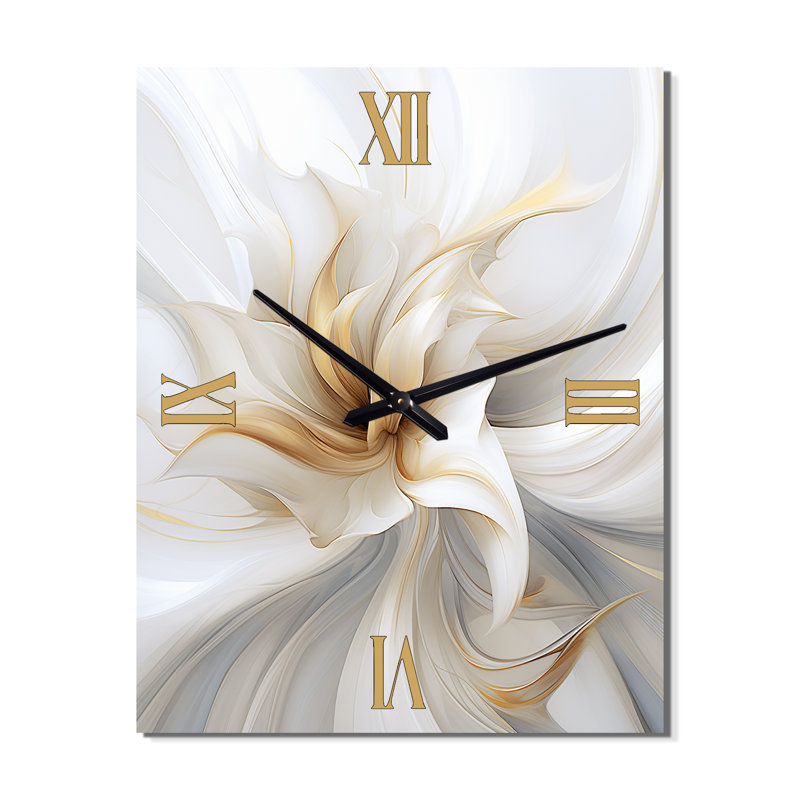 Horloge murale abstraite en métal Fractal, Petit