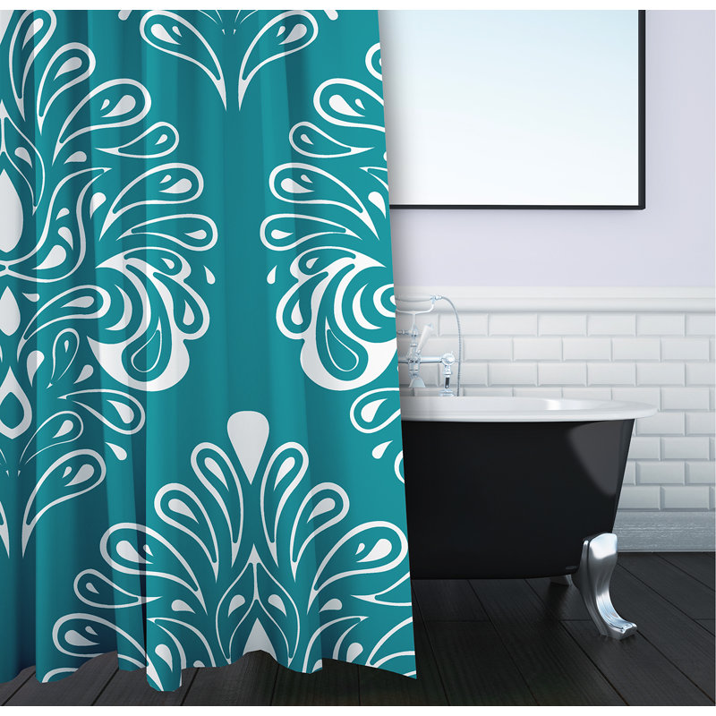Rideau de douche Kolby, Bleu sarcelle