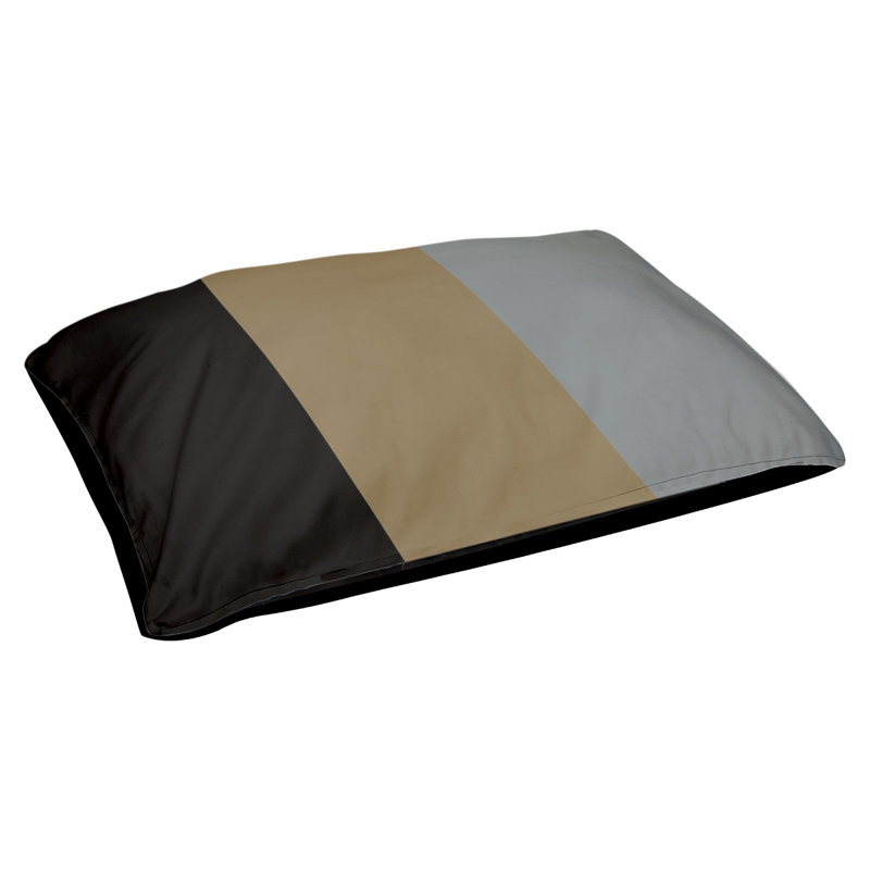 Coussin pour chien hockey Minnesota, Petit (l 28 po x P 18 po x H 9,5 po), Noir / or métallique / argent
