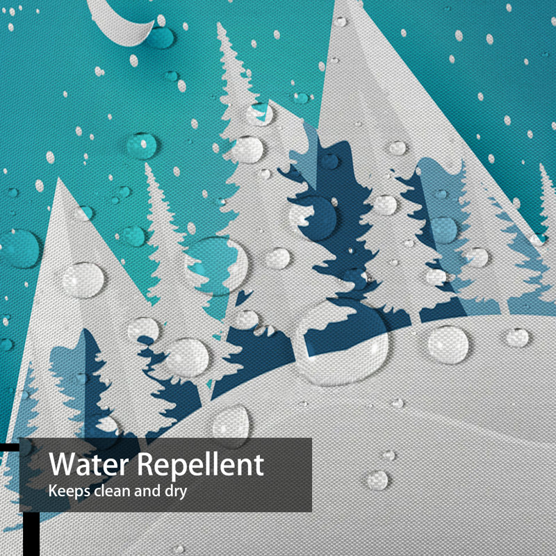 Snow Forest Blue Sky Winter Mountain Shower Curtain with 12 Hooks, L 78 po x l 72 po