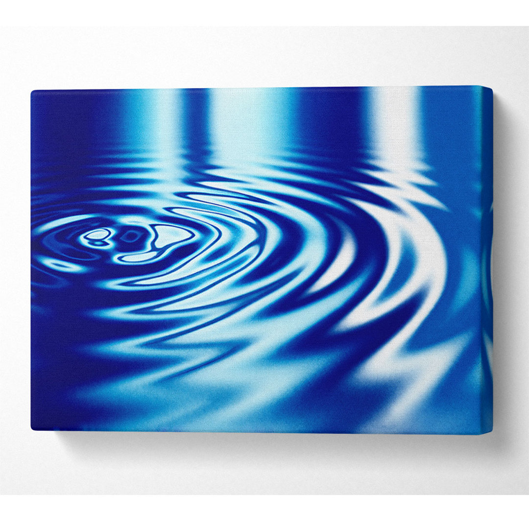 Liquid Blue Ripples - Kunstdrucke auf Leinwand - Wrapped Canvas