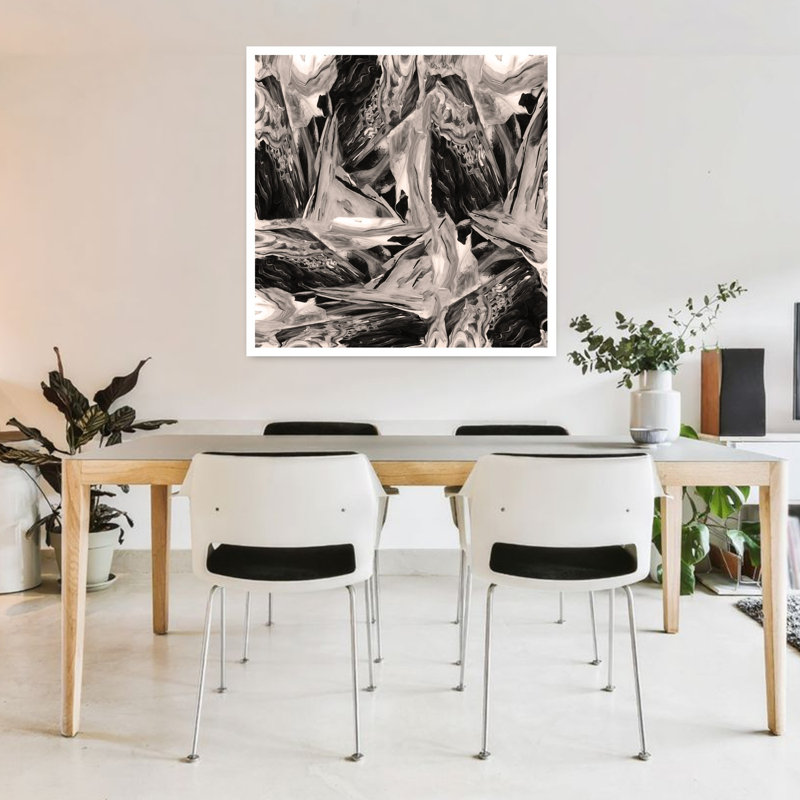 Art contemporain, art contemporain abstrait, H 36 po x l 36 po