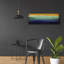  «Yellow Sky Mountains» par Ryan Fowler, art mural en verre acrylique, 36 po x 12 po-101610522
