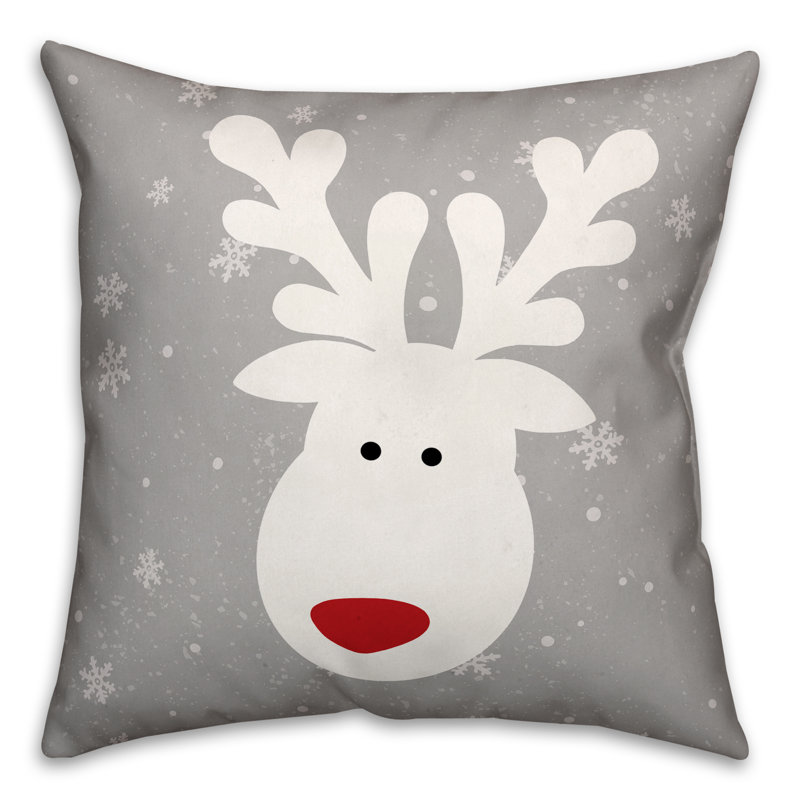 Oreiller carré mignon à motif de cerf, Coussin décoratif
