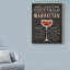 « classic cocktail manhattan », art textuel sur toile tendue-33422067