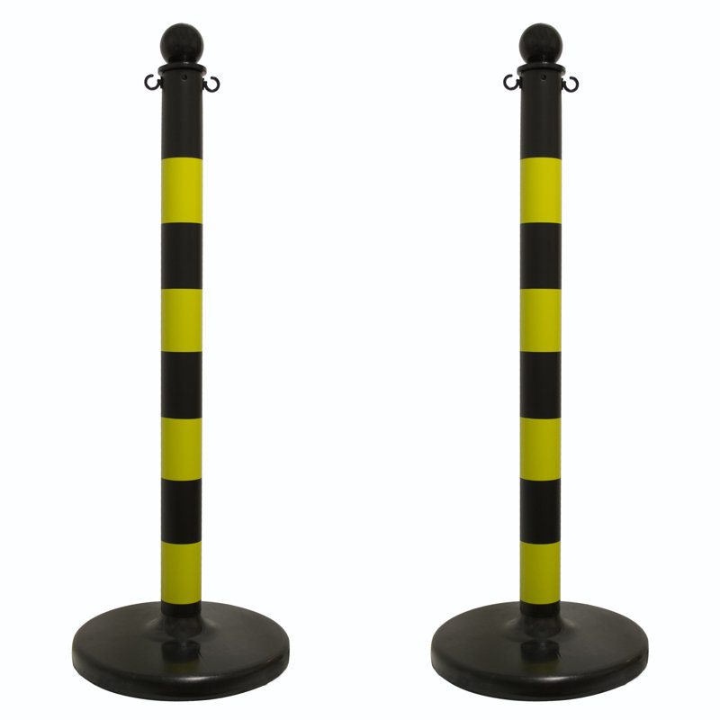 Poteau de poteaux à rayures, Noir/jaune