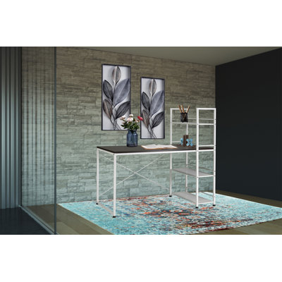 Bureau réversible en bois avec poste de travail intelligent (sans les chaises de bureau)