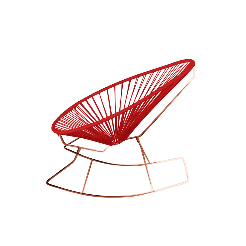 Chaise berçante intérieure / extérieure Acapulco, Rouge / Cuivre
