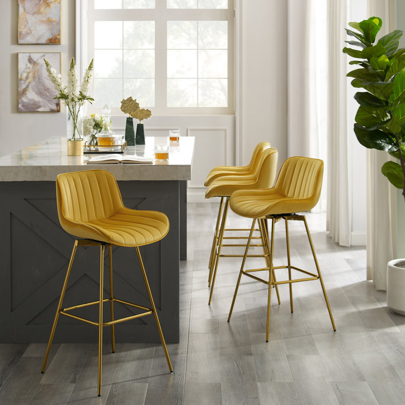 Abingdon 73.5Cm Swivel Bar Stool, Yellow