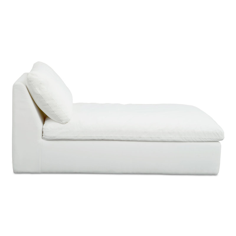 Miles Outdoor Chaise Lounge, White