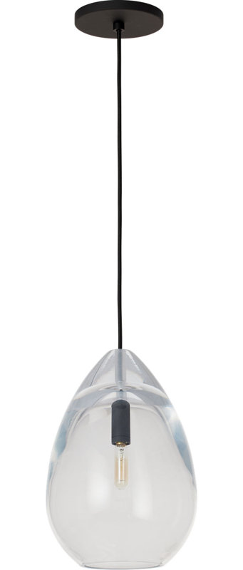 Alina Accent Pendant, 156.5" H x 8.5" W x 8.5" D, Nightshade Black, LED Lamp