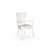 Chevron Wood and Linen Contemporary Armchair-66198180
